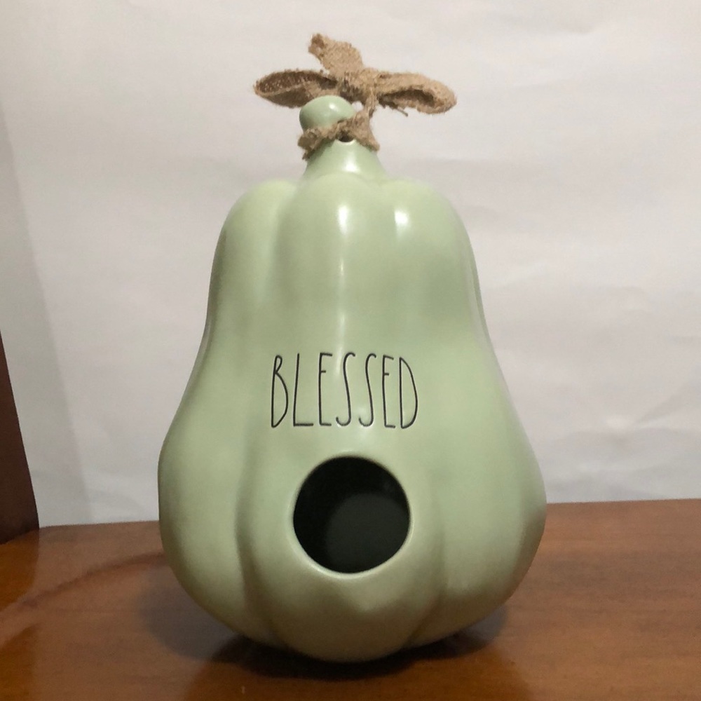 RAE DUNN 2019 Blessed green pumpkin